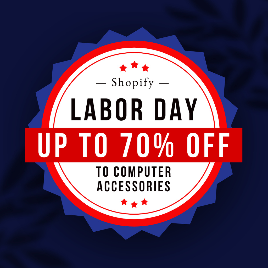 Labor Day Festivities Announcement And Discounts For Computer Accessories Instagram Πρότυπο σχεδίασης