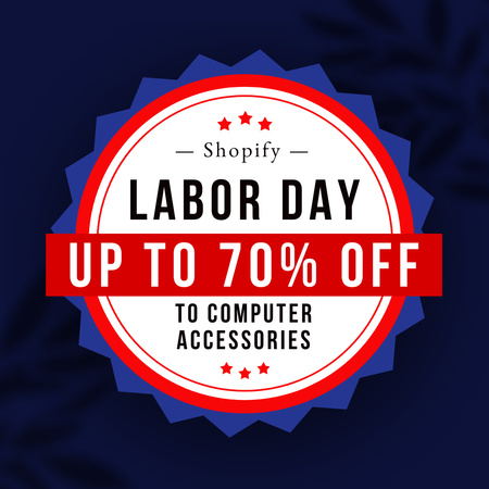 Labor Day Festivities Announcement And Discounts For Computer Accessories Instagram Design Template