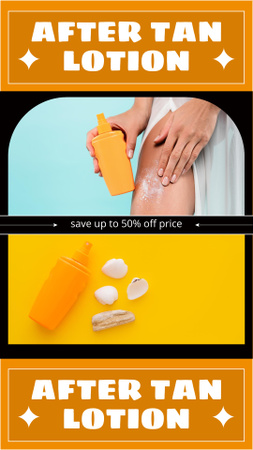 Modèle de visuel Offre de vente de lotion après-bronzage - Instagram Story