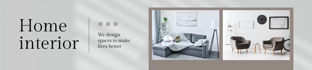 Designvorlage Ad of Stylish Home Interior für Ebay Store Billboard