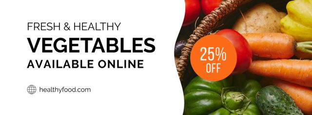 Healthy Food Discount Offer Facebook cover Πρότυπο σχεδίασης