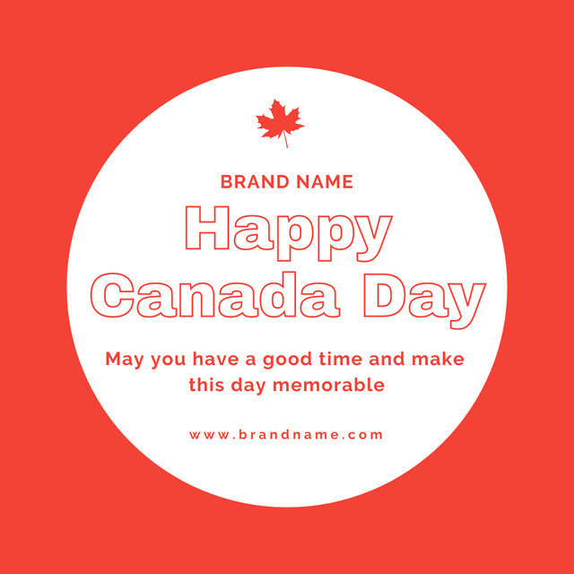 Harmonious Announcement for Canada Day Festivities Instagram Design Template