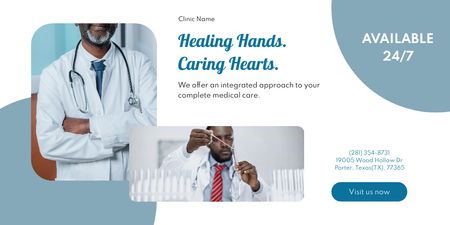 Complete Care In Medical Center Offer Round The Clock Twitter Design Template