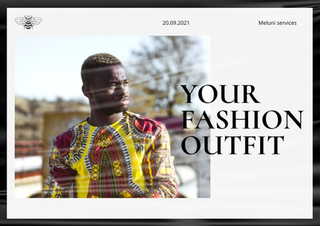 Stylish Man in Bright Outfit Brochure – шаблон для дизайну