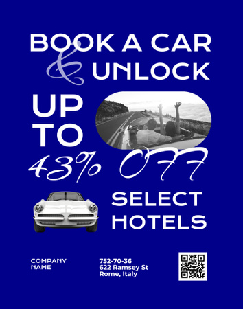Car Rent Offer Poster 22x28in Design Template