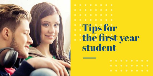 Tips for the first year student Twitterデザインテンプレート