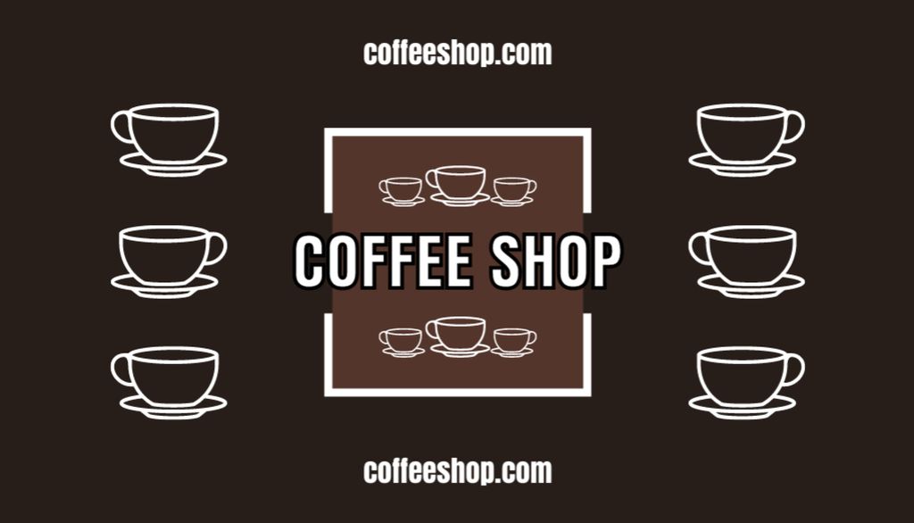 Coffee Shop's Loyalty Offer Business Card US – шаблон для дизайна