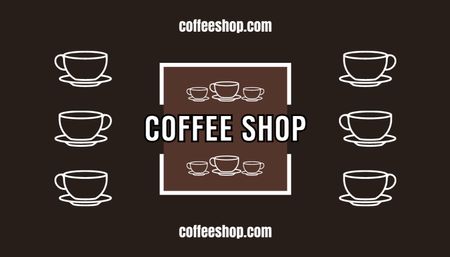 Coffee Shop Loyalty Offer Business Card US Design Template