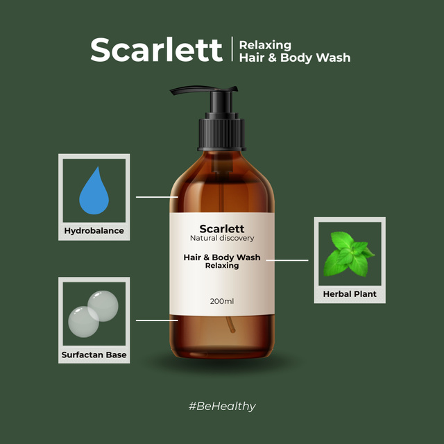 New Skincare Product Ad in Green Instagram Design Template