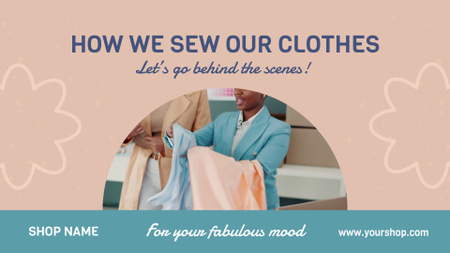 Platilla de diseño Sewing Clothes Workflow In Local Clothes Shop Full HD video
