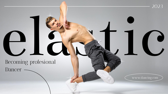 Elastic Profesional Dancing Youtube Thumbnail Design Template