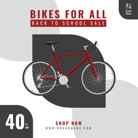 Bikes For All With Discount Offer Instagram Design Template