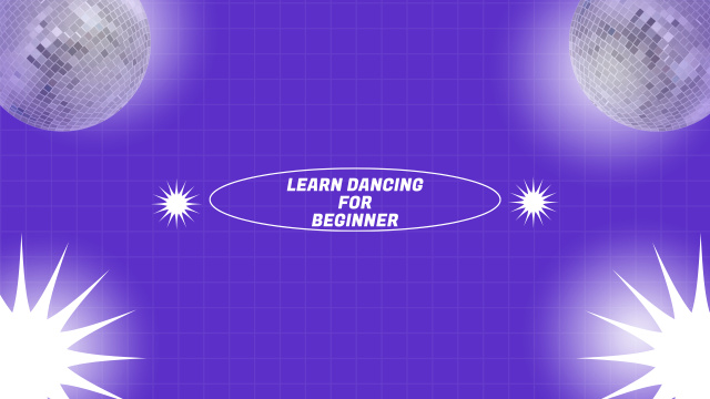 Designvorlage Offer of Learning Dancing for Beginners für Youtube