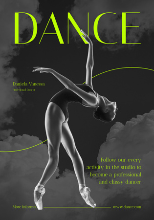 Female Professional Dancer Poster 28x40in Design Template
