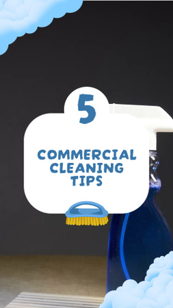 Essential Commercial Cleaning Tips And Tricks With Detergent TikTok Video Šablona návrhu