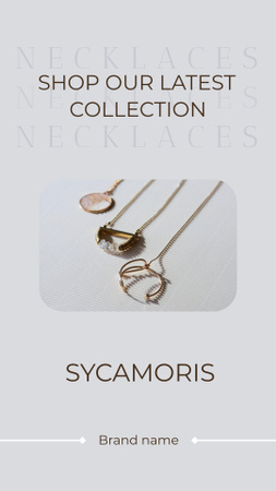 Ontwerpsjabloon van Instagram Story van Accessories Offer with Pendants and Necklaces