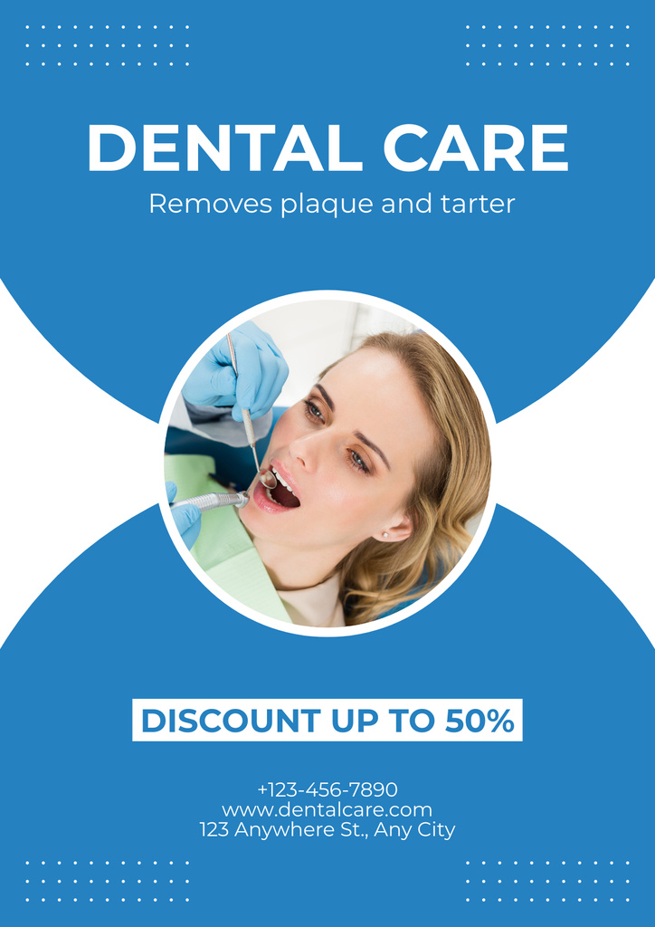 Patient on Dental Procedure Poster tervezősablon