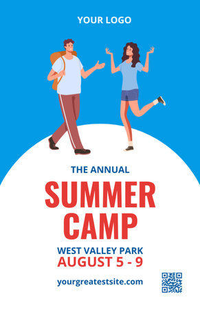 Announcement of The Annual Summer Camp Invitation 5.5x8.5in Design Template