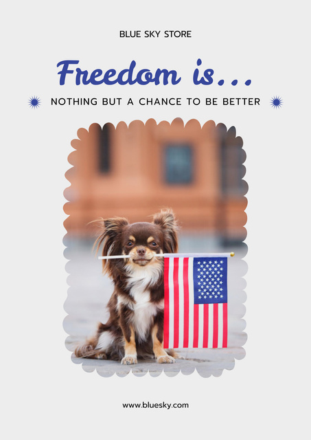 USA Freedom and Independence Celebration Poster Modelo de Design