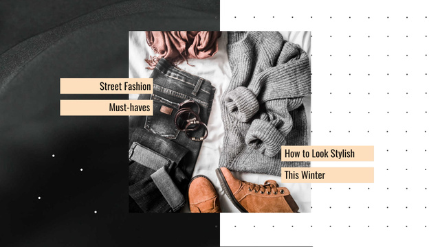Template di design Fashion Ad with Casual Winter Outfit Full HD video