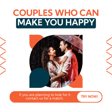 Services of Special Agency for Searching for Soulmate Instagram AD Design Template