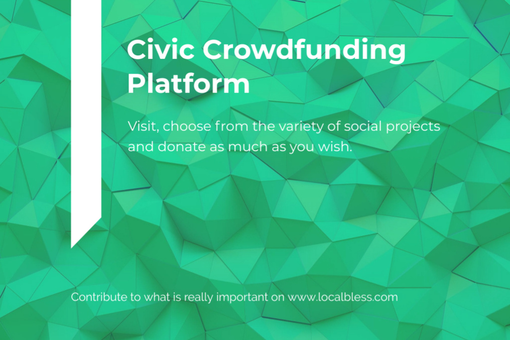 Civic Crowdfunding Platform Gift Certificate Modelo de Design
