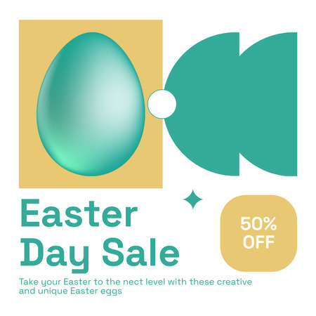 Modèle de visuel Annonce de vente le jour de Pâques avec offre de réduction - Instagram