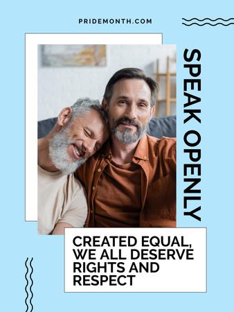 Cute LGBT Couple Poster 36x48in Design Template
