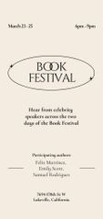 Book Festival Announcement with Books by Various Authors
