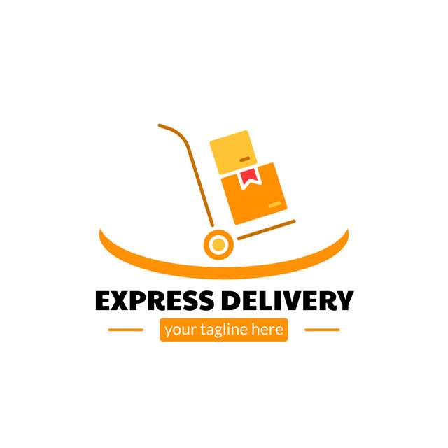 Express Delivery Business Animated Logo Šablona návrhu