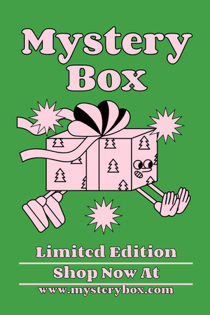 Mystery Box Funny Sketch Illustration Green Pinterest Design Template