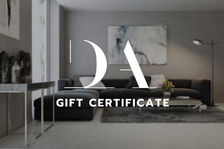 Design Studio offer with Bathroom interior Gift Certificate Design Template