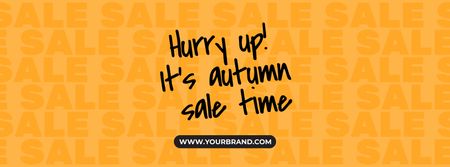 Ontwerpsjabloon van Facebook Video cover van Autumn Sale Announcement