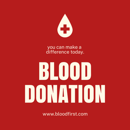 Ontwerpsjabloon van Instagram van Doneer bloed en red mensenlevens