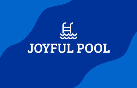 Swimming Pool Loyalty Program Business Card 85x55mm Design Template
