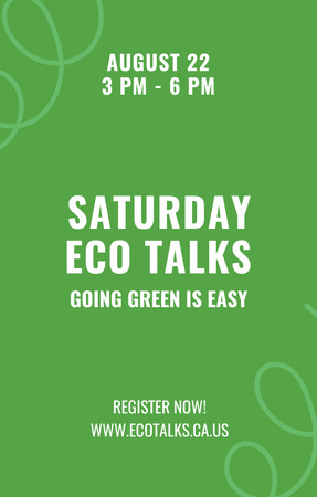 Ecological Event Announcement In Green Invitation 4.6x7.2in Modelo de Design