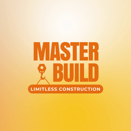 Promoção de serviço de empresa de construção preocupada com a segurança Animated Logo Modelo de Design