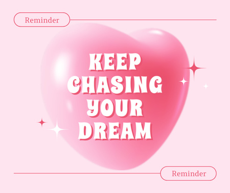 Platilla de diseño Inspirational Quote about Chasing Dreams Facebook