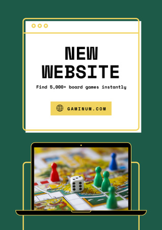 Website Ad with Board Game Poster B2 Design Template
