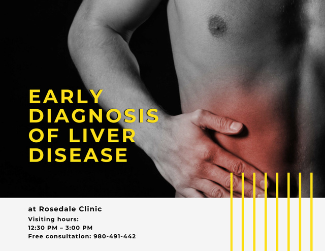 Early Diagnosis of Intestinal Diseases Flyer 8.5x11in Horizontal Design Template