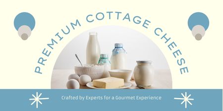 Premium Coggate Cheese and Other Farm Products Twitter Design Template