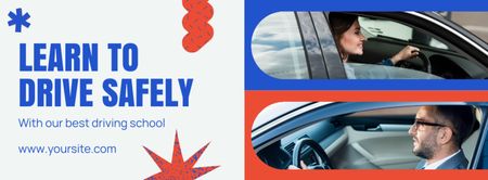 Designvorlage Confident Drivers From Best Driving School für Facebook cover