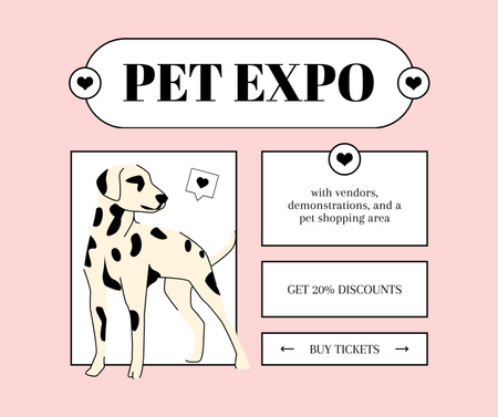 Discount on Dog Show Participation Facebook Design Template