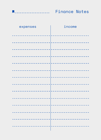Budget Finance Scheduler In White Notepad 4x5.5in – шаблон для дизайну