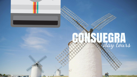 Consuegra Windmill Travelling Spots Full HD video Design Template