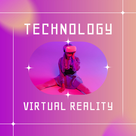 Virtual Reality Technology Instagramデザインテンプレート