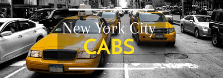 Taxi Cars in New York Tumblr Design Template