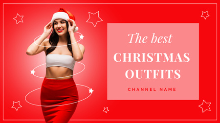 Ontwerpsjabloon van Youtube Thumbnail van Christmas Outfits Blog Announcement