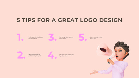 Modèle de visuel Tips for Great Logo Design - Mind Map