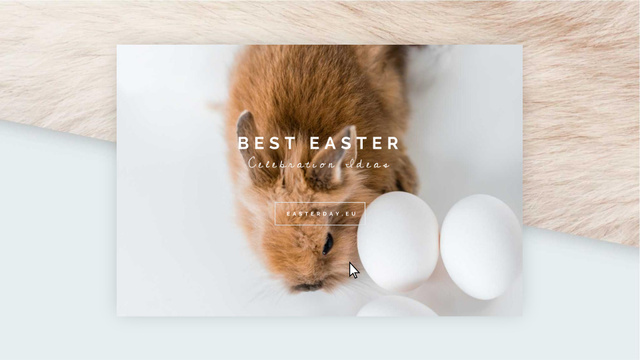 Cute Easter Bunny with Eggs Full HD video Modelo de Design